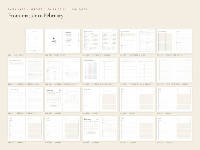 2027 Agenda Book: Every page, part 1